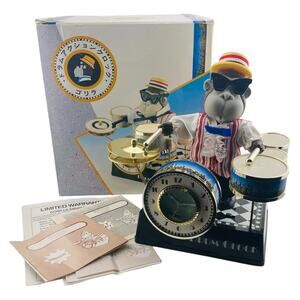 Rarity Master Anchor Musical Gorilla Drum Alarm Clock Early 1980s Helicon w/Box